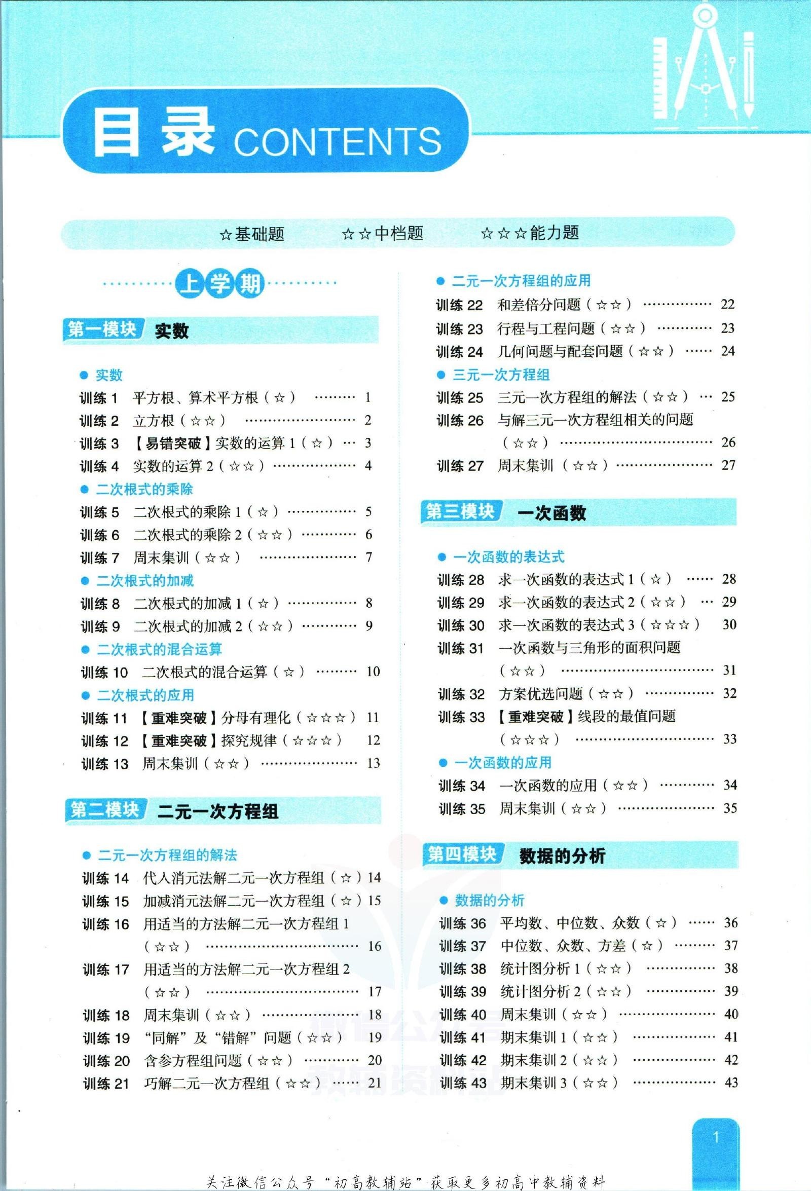 初中数学《一本 计算题满分训练》25版 04