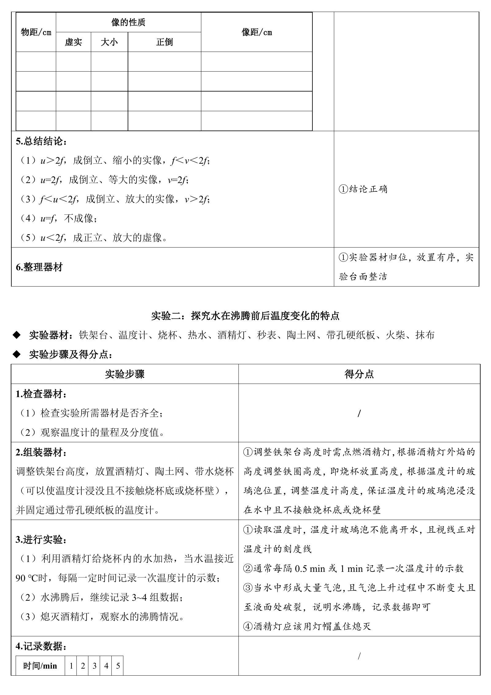初中物理化学生物《中考实验操作必考要点》2025版 02