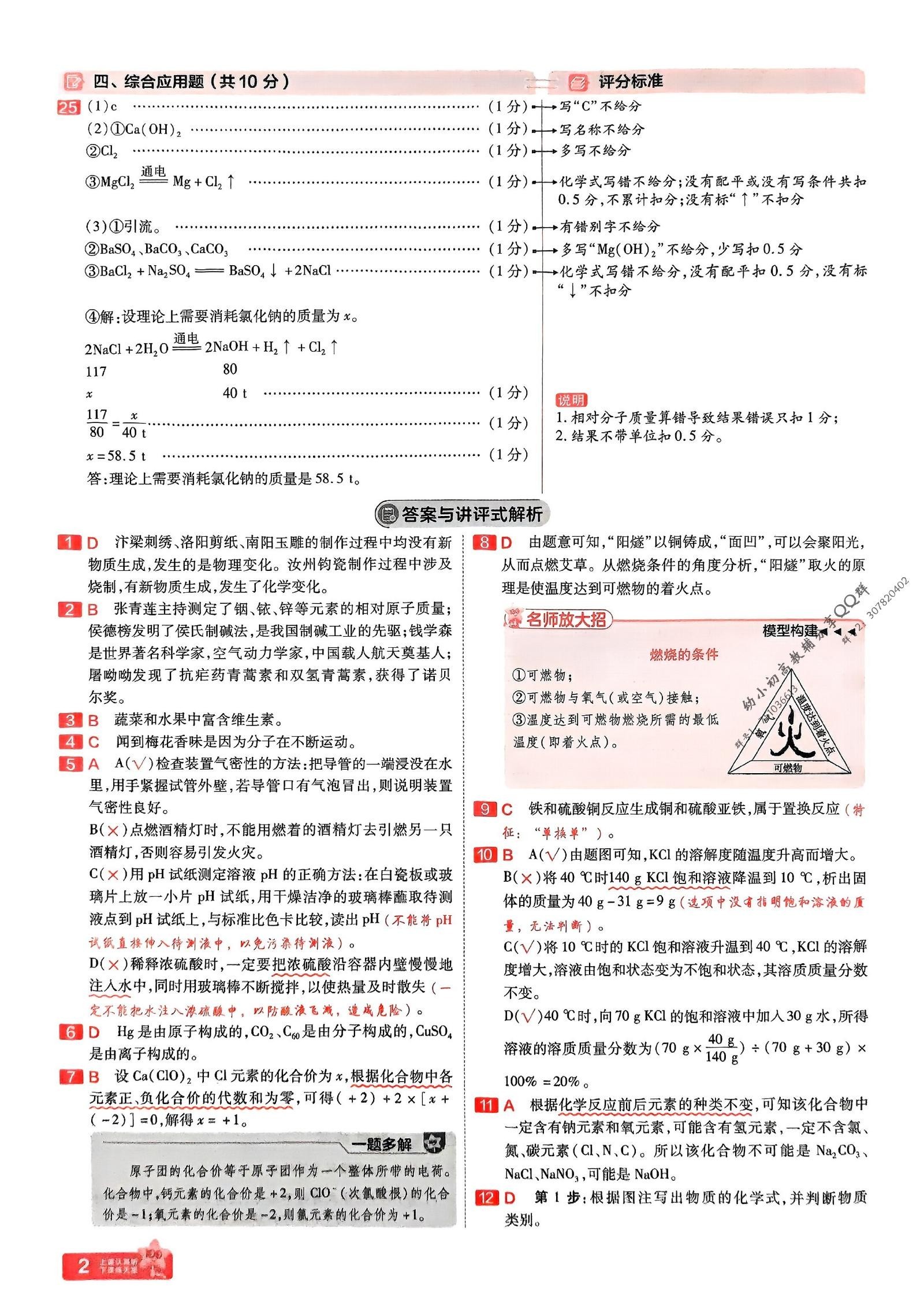 初中语文数学英语物理化学《金考卷•中考测评卷》2025版 04