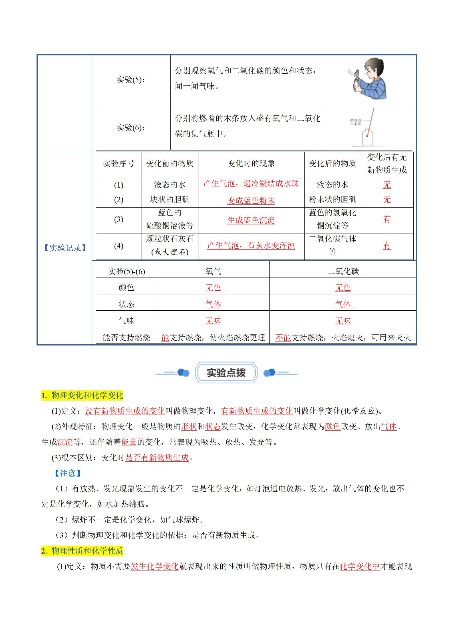 初中化学《实验课配套 同步实验课》25版 02