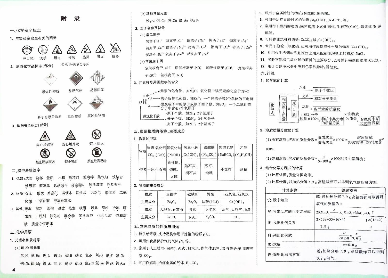 初中化学《面对面 高频考点真题分类》2025版 04